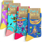Load image into Gallery viewer, Bamboo Happy Socks 4 Pack
