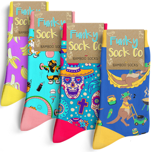 Bamboo Happy Socks 4 Pack