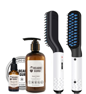 Pro Beard Straightener Package with Australian Beard oil, Balm and Beard Wash